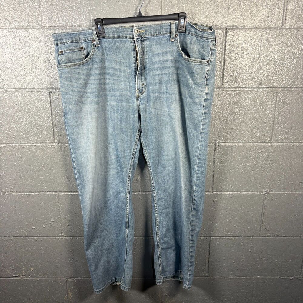 Levis Signature S61 Jeans Mens 42x30 Relaxed Fit Light Wash Denim Big Tall